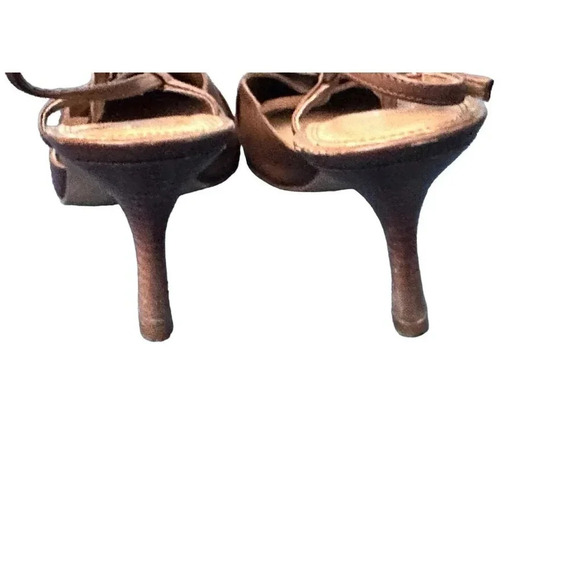 Talbots Women's Brown Leather Pointed Toe Heel Sandal Size 10M - Picture 7 of 8